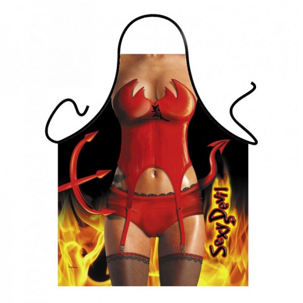 ЗАБАВНИ - ДАМСКА ГОТВАРСКА ПРЕСТИЛКА SEXY DEVIL ДАМСКА ГОТВАРСКА ПРЕСТИЛКА SEXY DEVIL